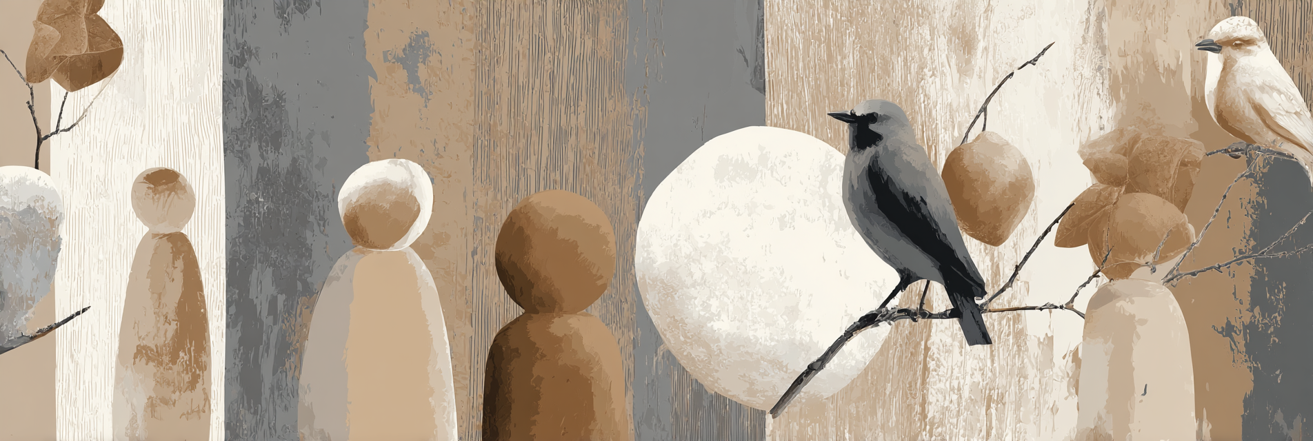 Skandenavisch Abstrakte Voegel Und Farbenfrohe Formen | Skandinavisch | Einrichtungsstile