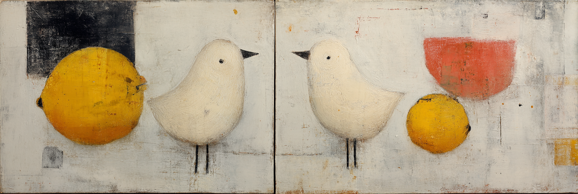 Skandenavisch Abstrakte Vogels Auf Sticks Mit Geometrischen Elementen | Skandinavisch | Einrichtungsstile