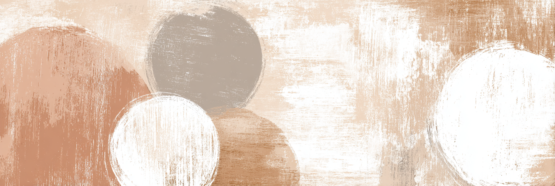 Skandenavisch Abstraktes Design Mit Kreisen In Sanften Farben | Skandinavisch | Einrichtungsstile