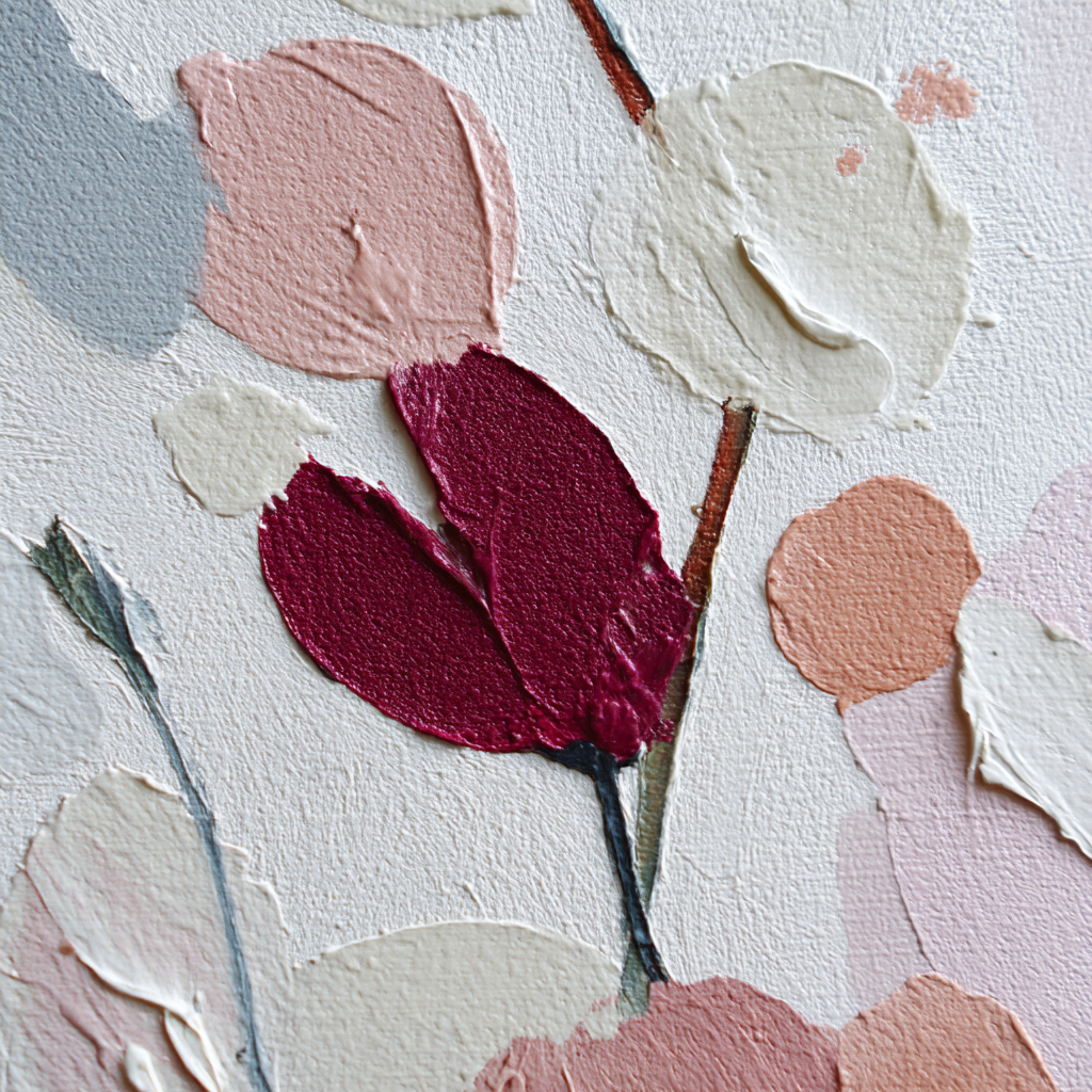 Skandenavisch Abstrakte Botanic Design Nahaufnahme Mit Texturierte Malerei | Skandinavisch | Einrichtungsstile