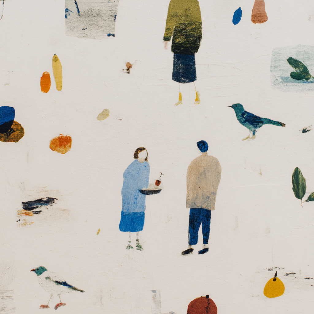 Skandenavisch Abstrakte Figuren Und Voegel | Skandinavisch | Einrichtungsstile