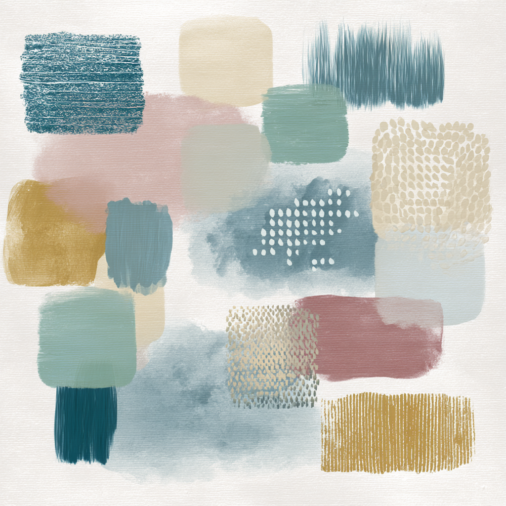 Skandenavisch Abstrakte Malerei Sanfte Farben Kreative Entspannung | Skandinavisch | Einrichtungsstile