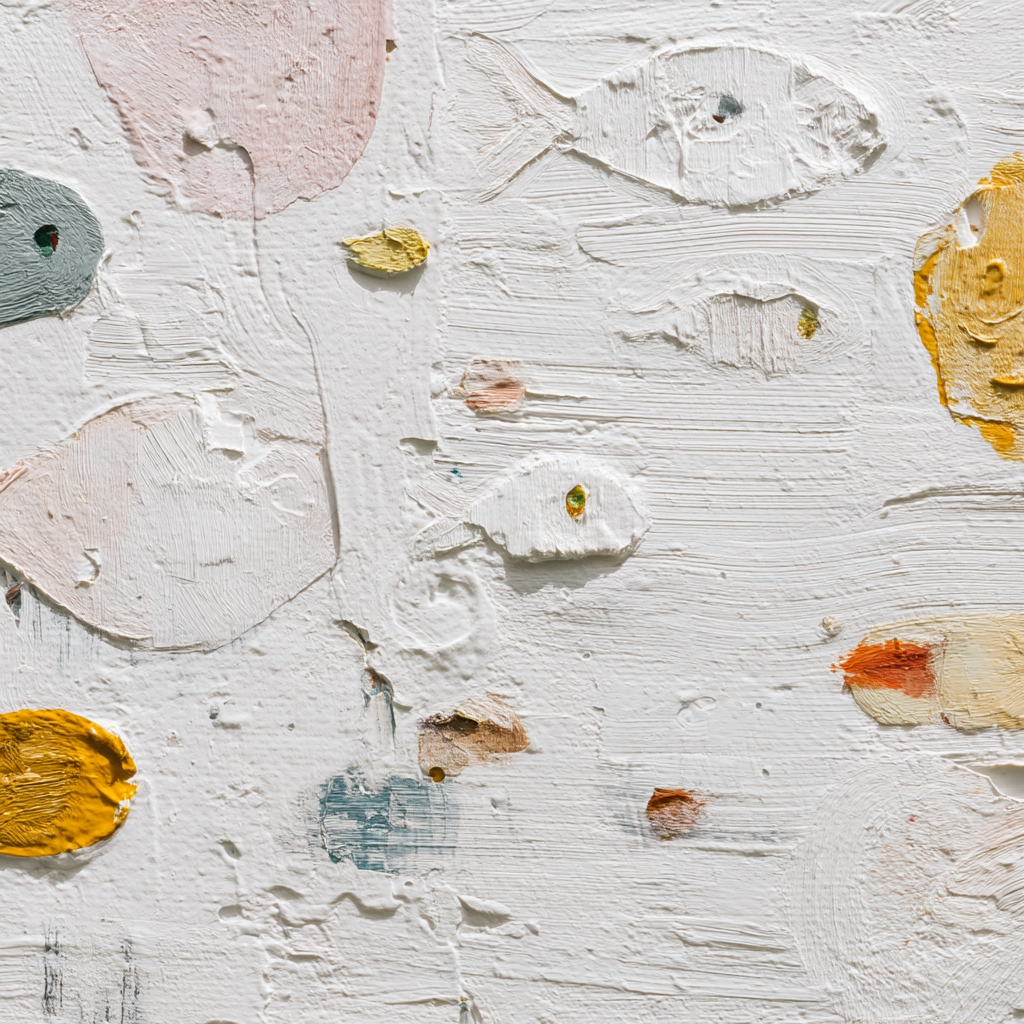 Skandenavisch Abstraktes Gemalde Textur Rosa Gelb Grau Auf Weissem Hintergrund | Skandinavisch | Einrichtungsstile