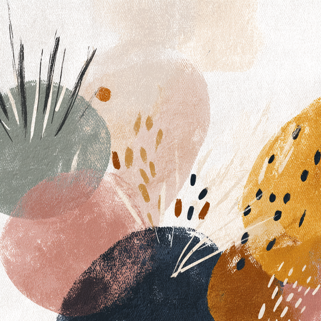 Soft Colors Abstract Illustration Square Ratiobild | Skandinavisch | Einrichtungsstile