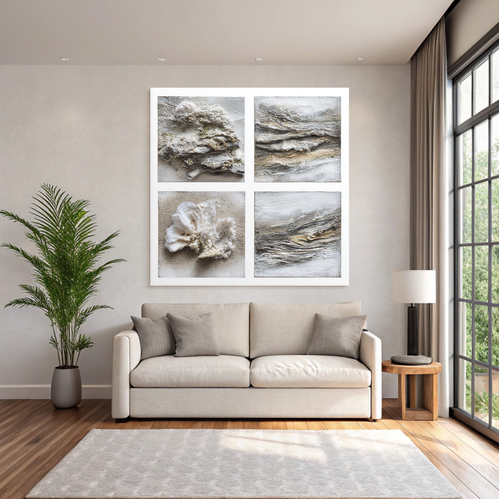 Texturierte Kunstwerke Inspiriert Von Meer Und Natur