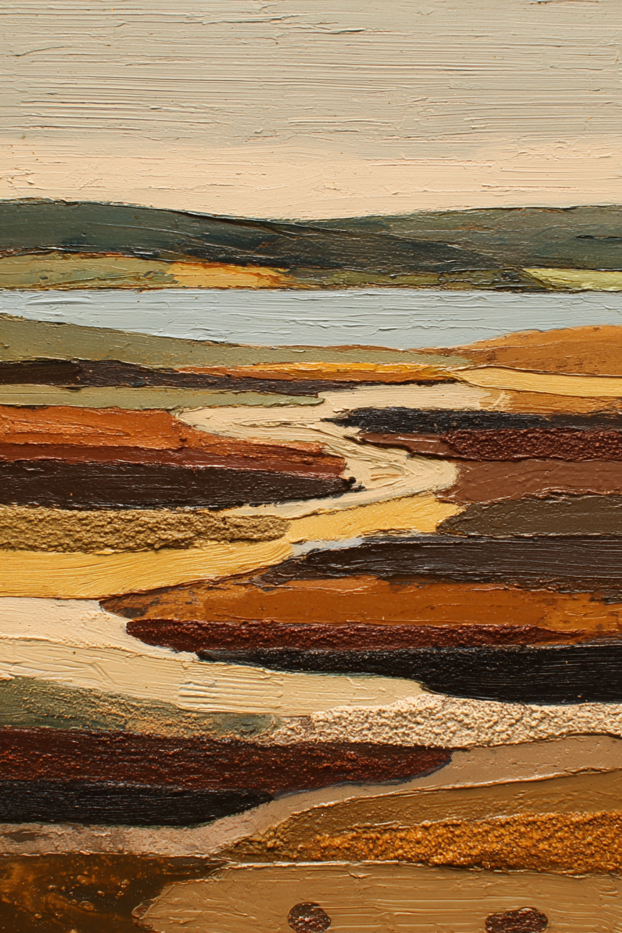 Abstrakte Landschaft Mit Texturen Und Farbe | Gold und Beige | Farbenwelten