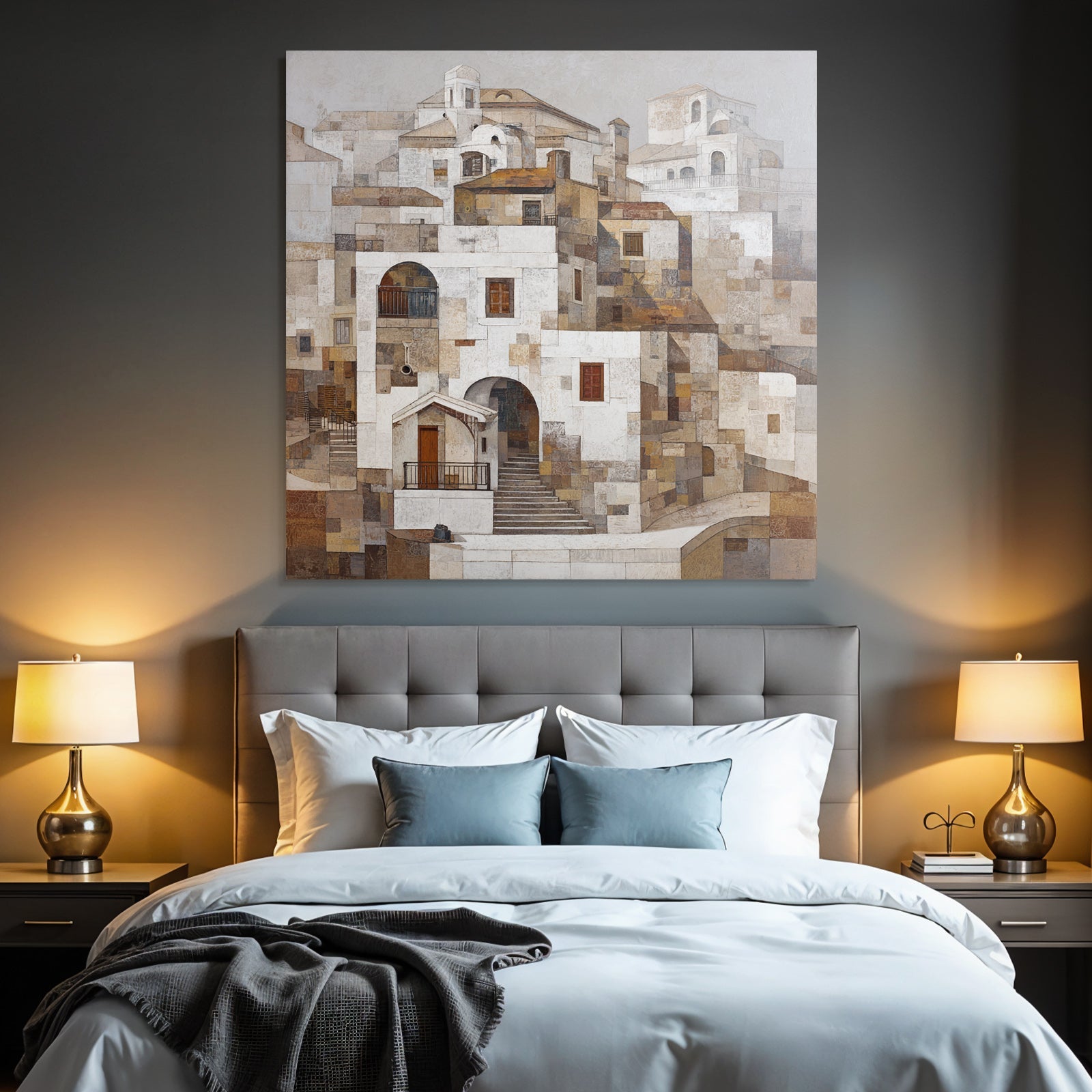 Interconnected Geometric Buildings Kunstwerk