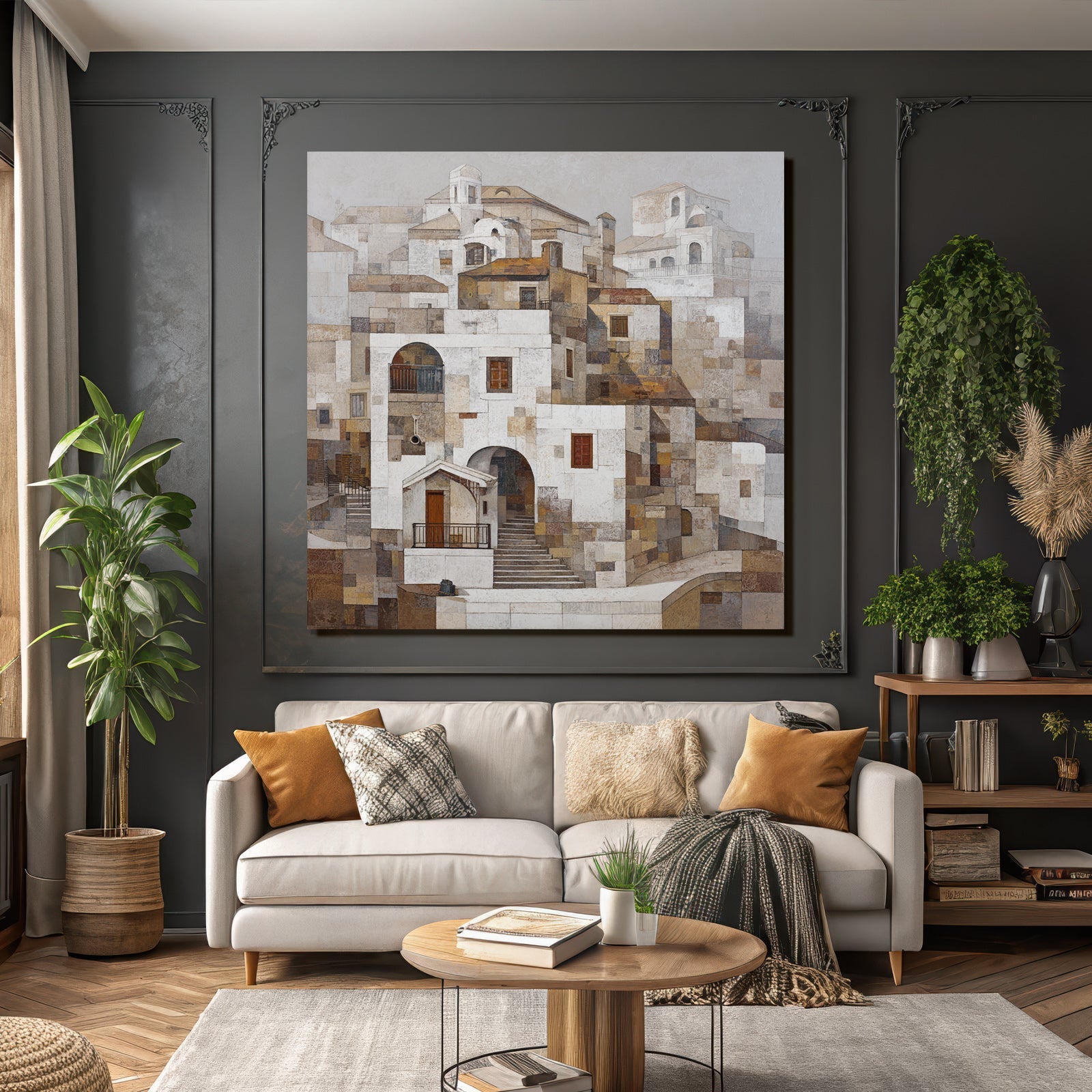 Interconnected Geometric Buildings Kunstwerk