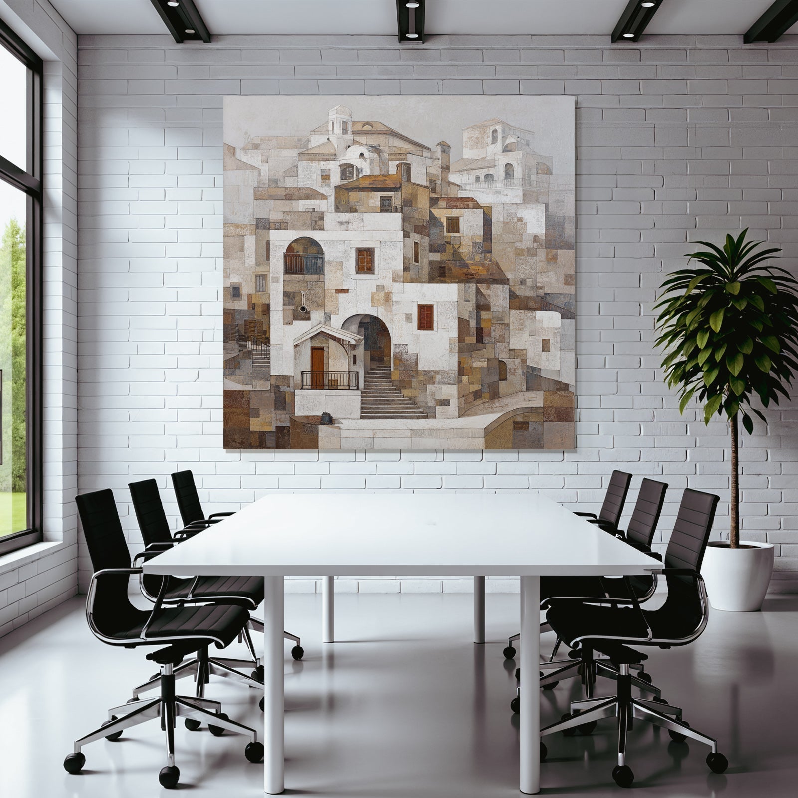 Interconnected Geometric Buildings Kunstwerk