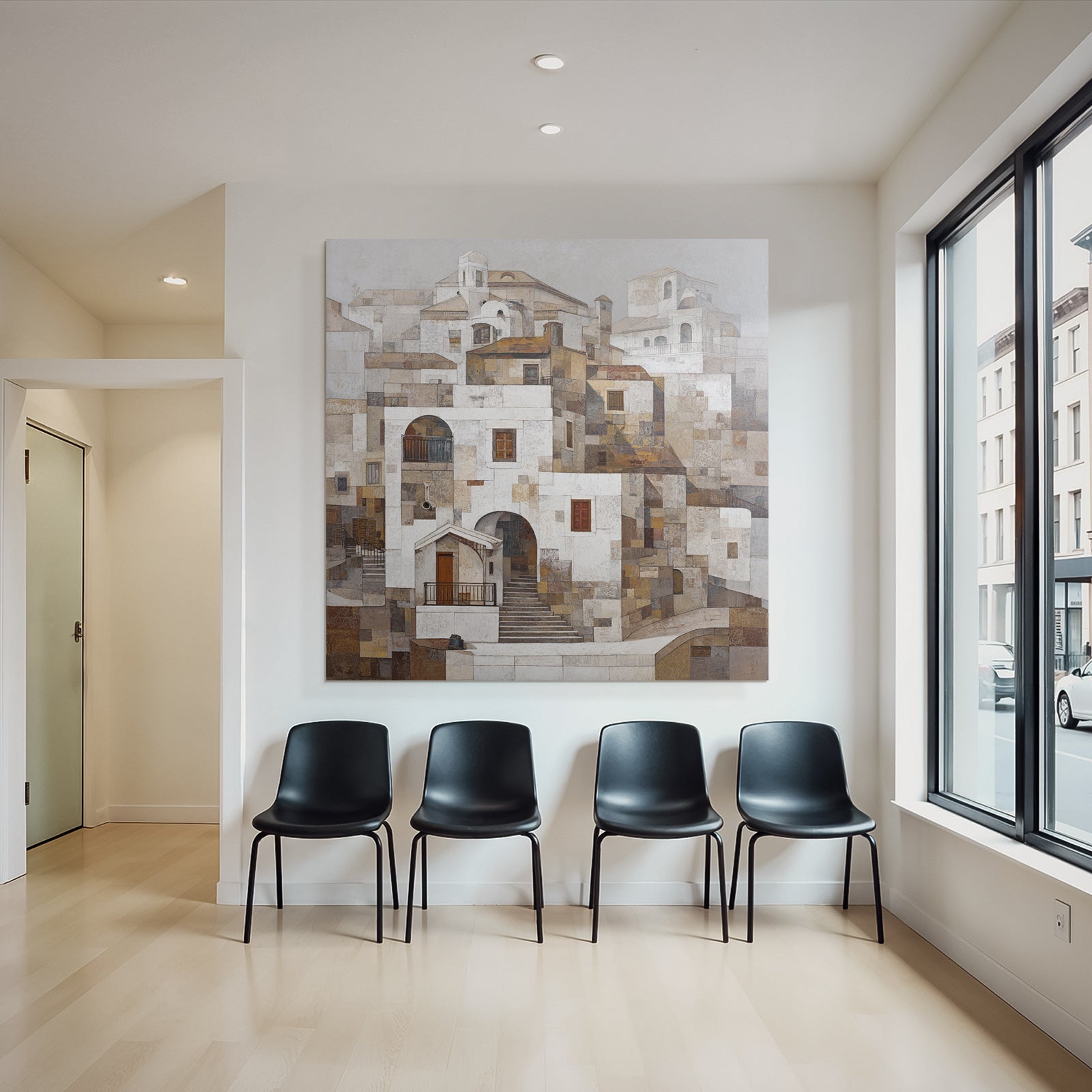 Interconnected Geometric Buildings Kunstwerk