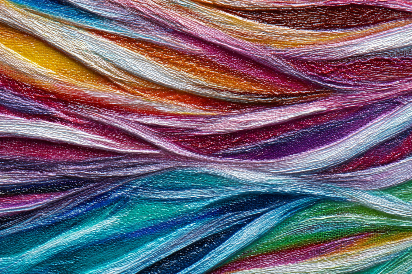 Neon Und Popfarben Bunte Fäden In Wellenform Textur Kunsthandwerk | Neon und Popfarben | Farbenwelten