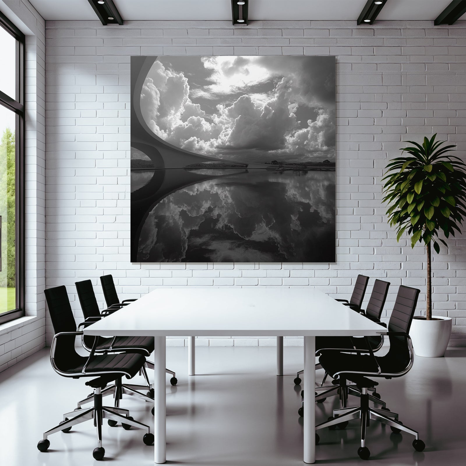 Schwarzlichter Lebenstruktur Wasser Reflektion Wolken