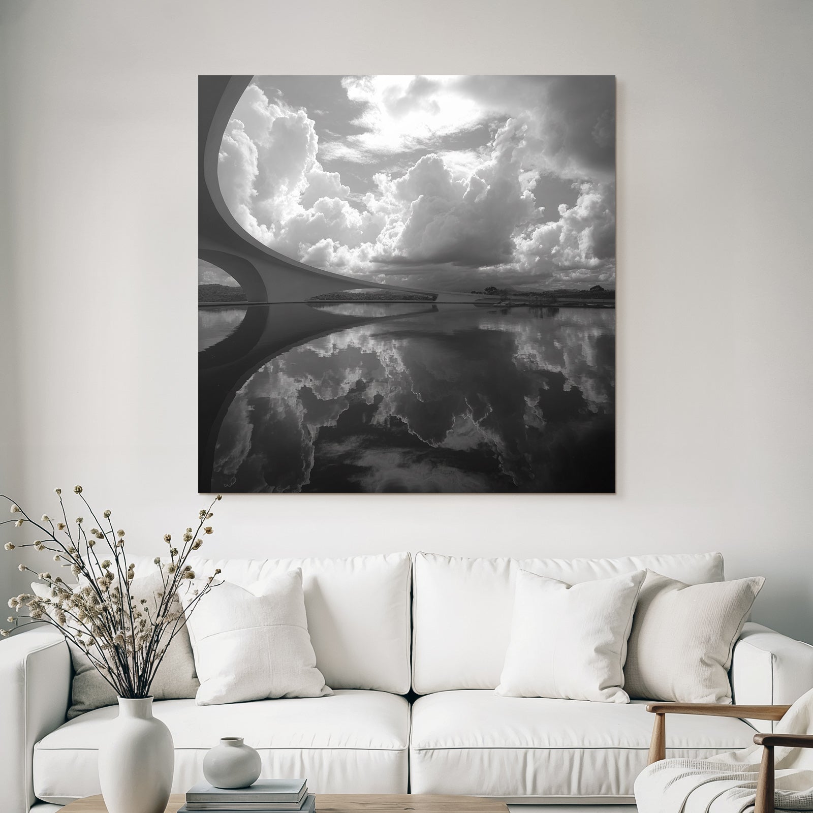 Schwarzlichter Lebenstruktur Wasser Reflektion Wolken