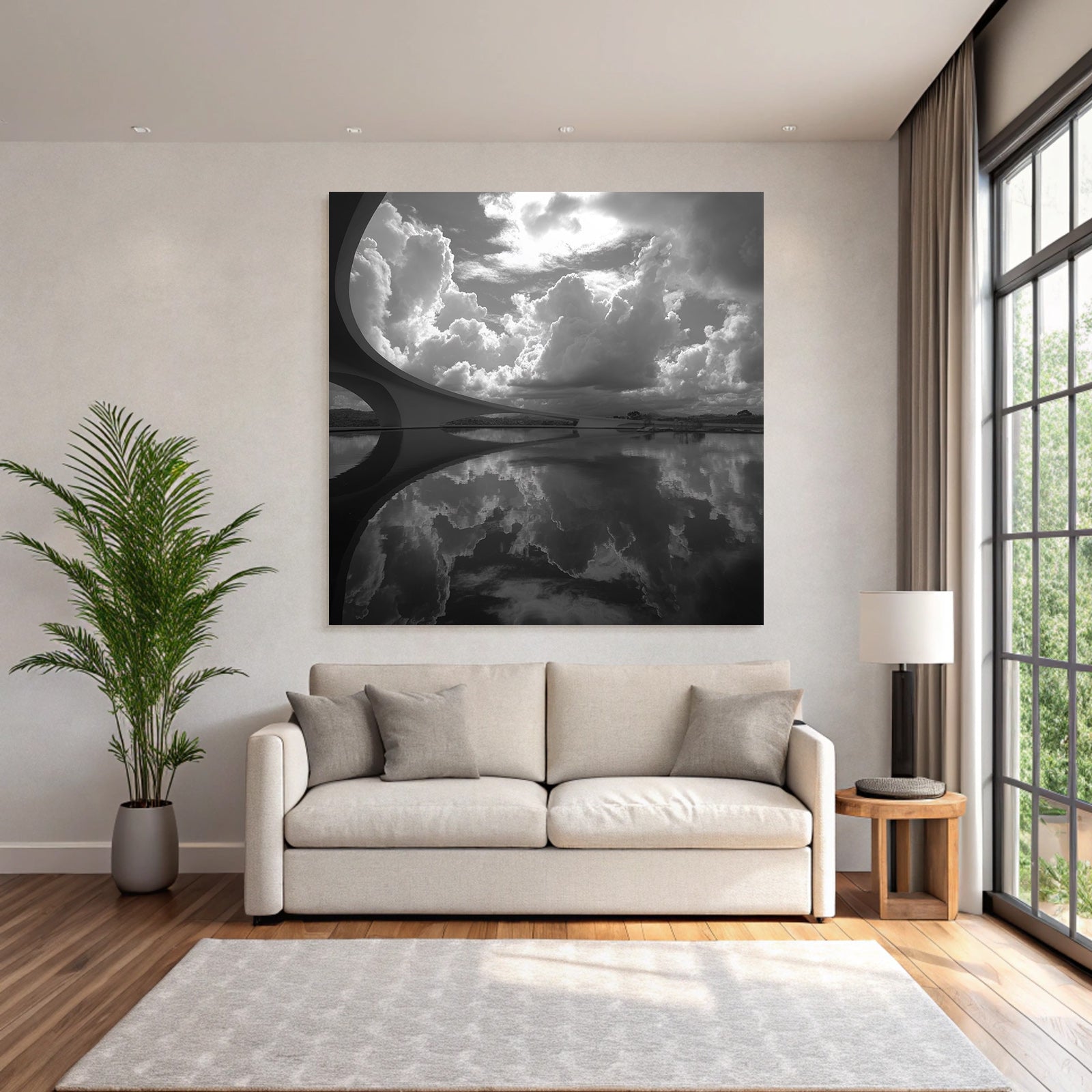 Schwarzlichter Lebenstruktur Wasser Reflektion Wolken