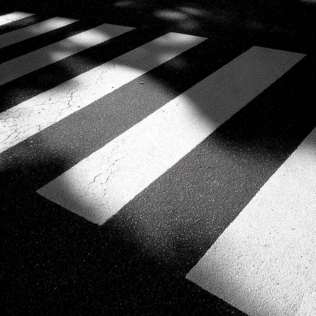 Schwarzweissfoto Von Einem Zebrastreifen | Schwarz Weiss | Farbenwelten