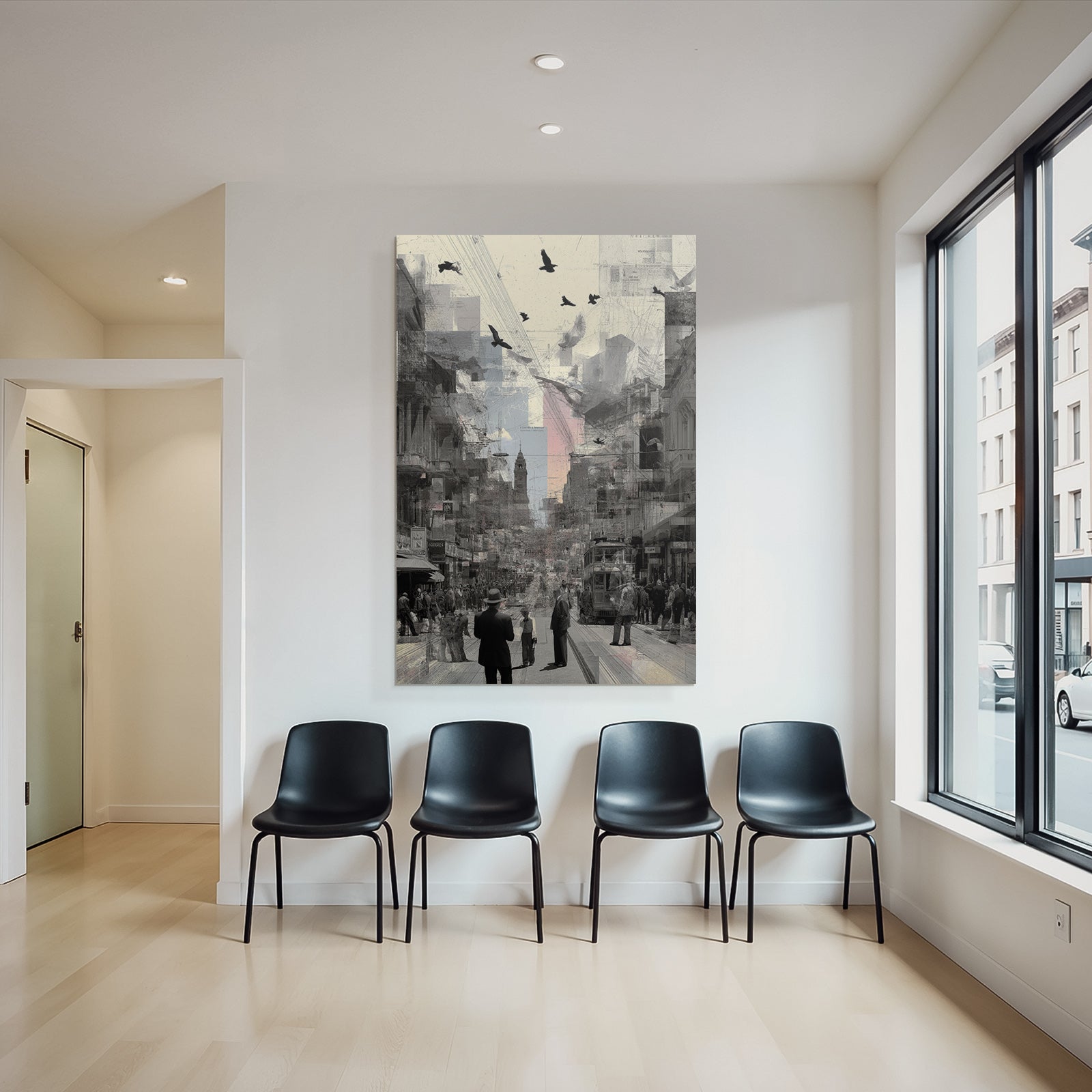 City Scenes With Historical And Modern Elements