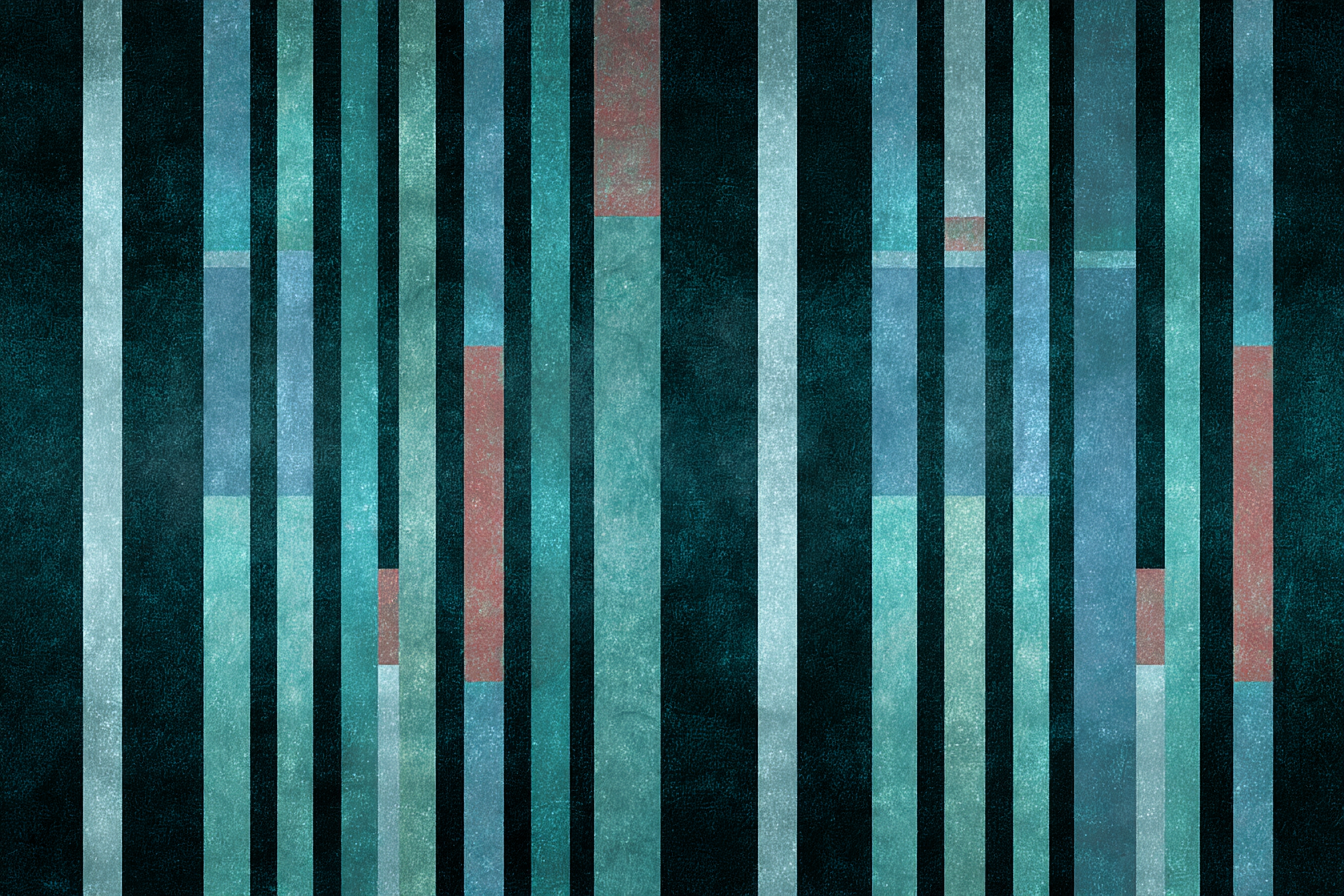 Abstrakte Kunst Verticale Streifen Teal Blau Dunkler Hintergrund | Digital Art | Kunstgattungen