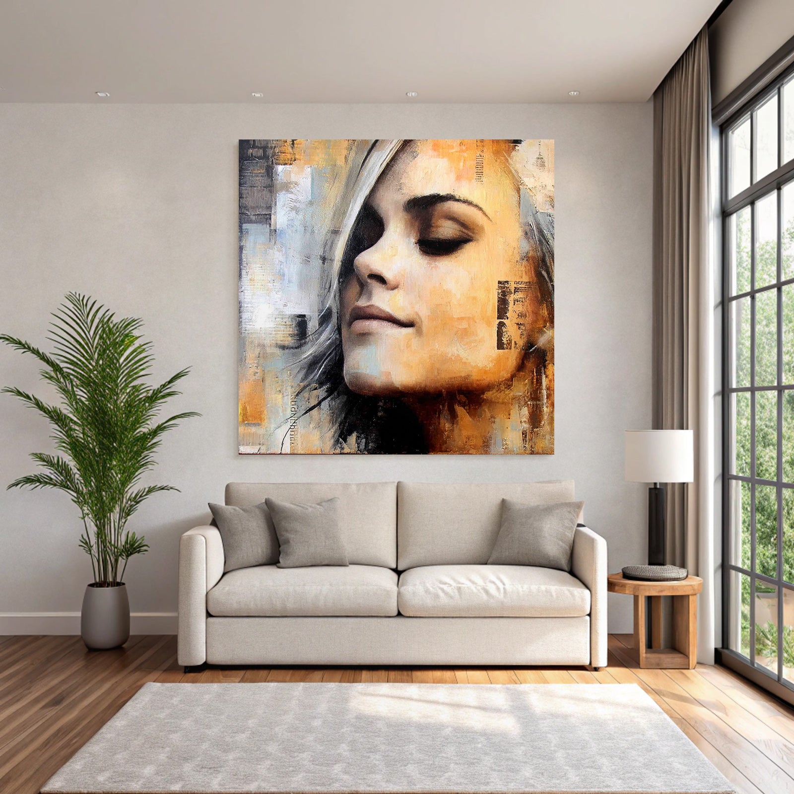Stylisierte Frauen Gesicht Moderne Kunst