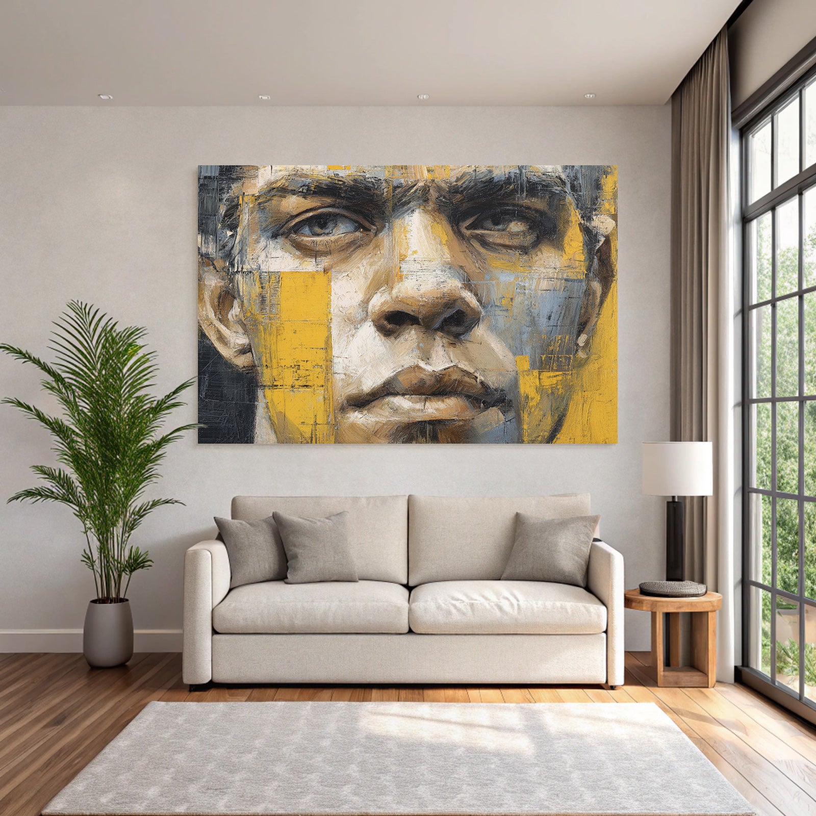 Stylisierte Portraet Detailaufnahme Gesicht Augen Expressionistisch