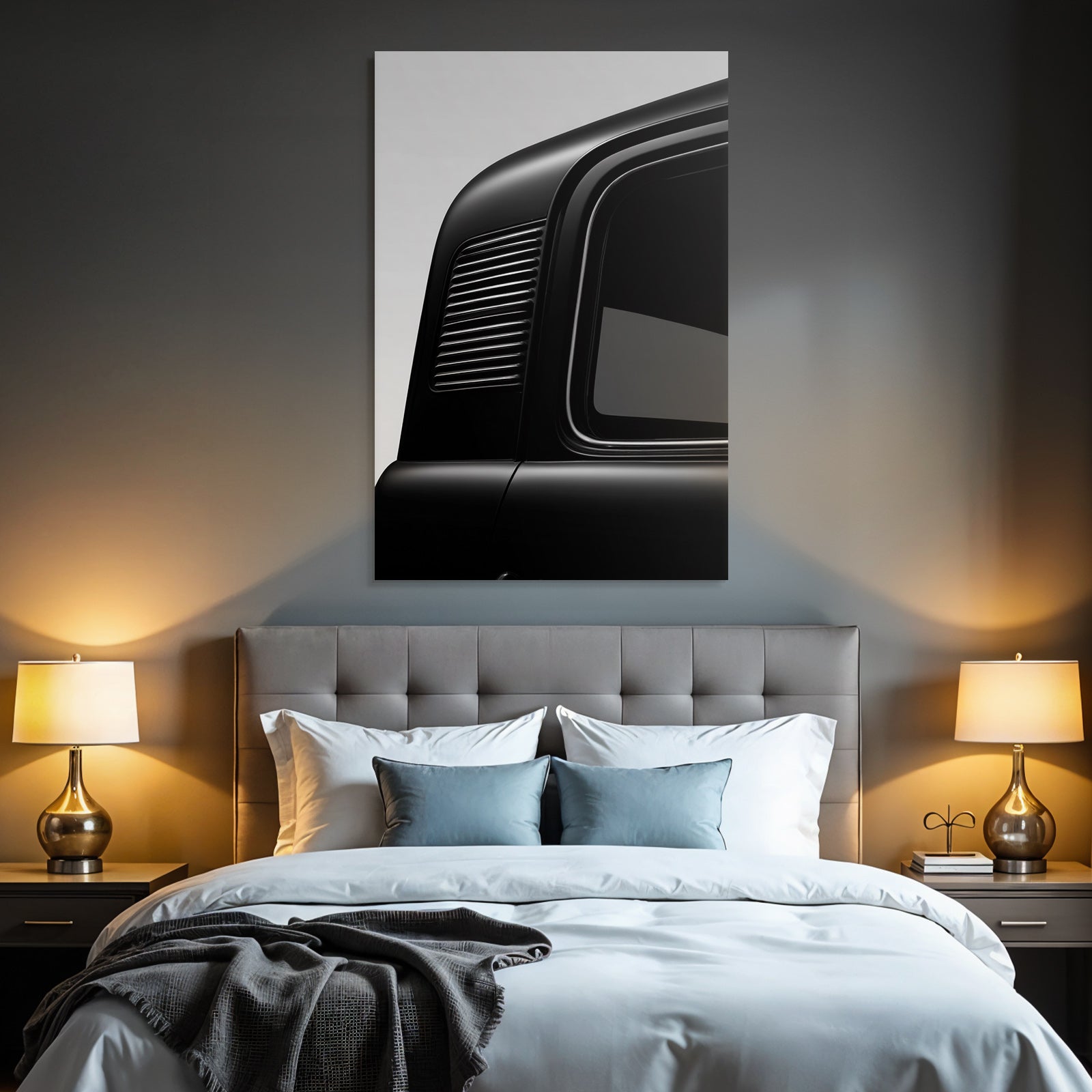 Schwarzes Fahrzeug Detail