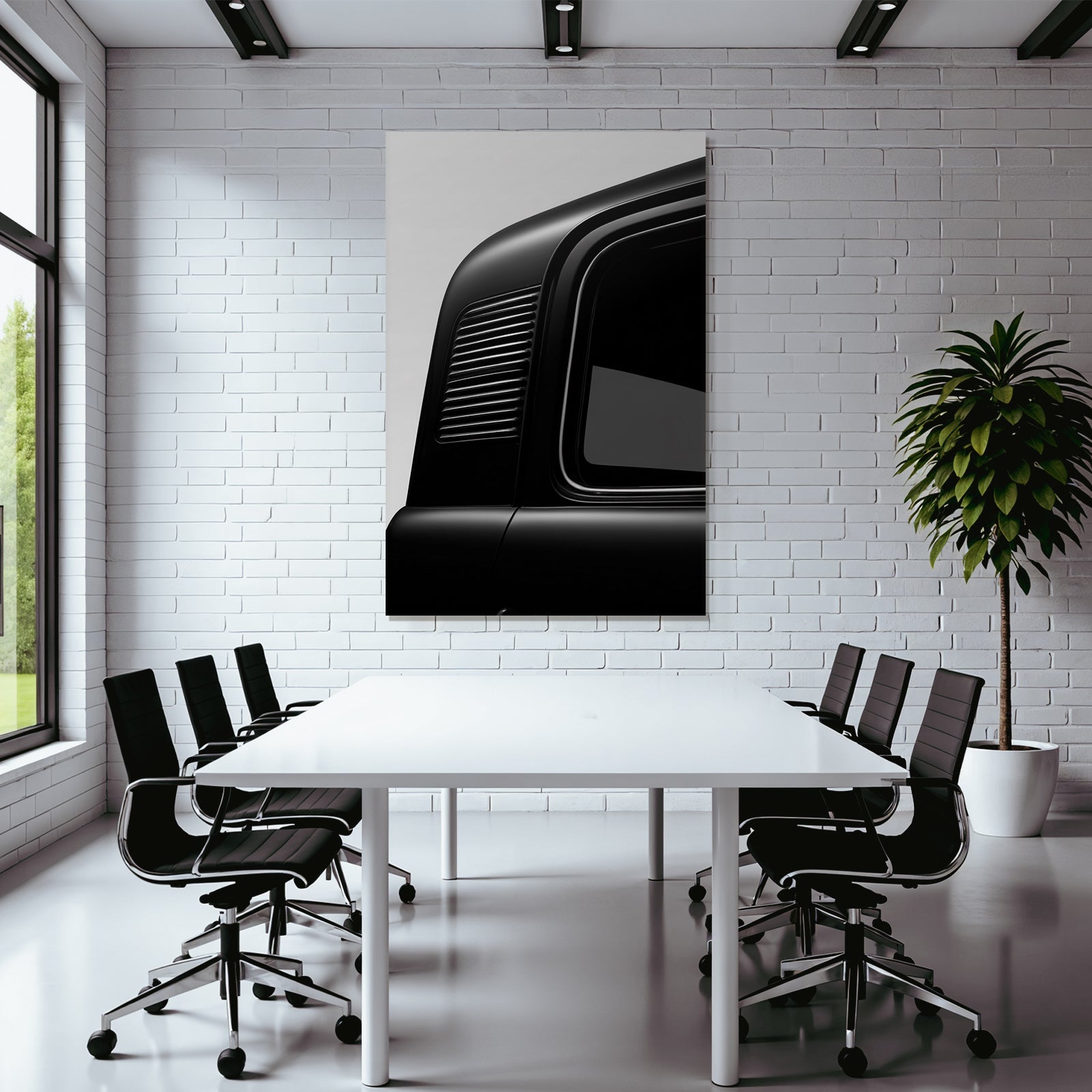 Schwarzes Fahrzeug Detail