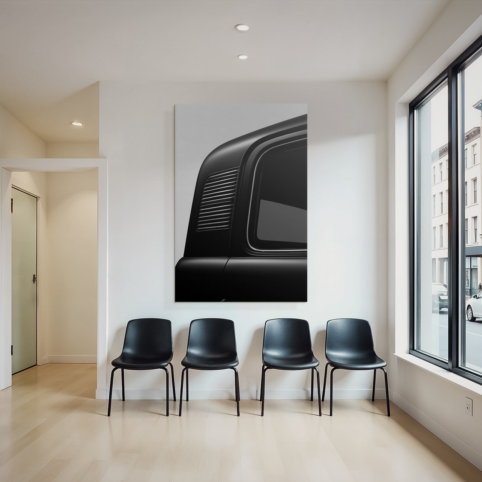 Schwarzes Fahrzeug Detail