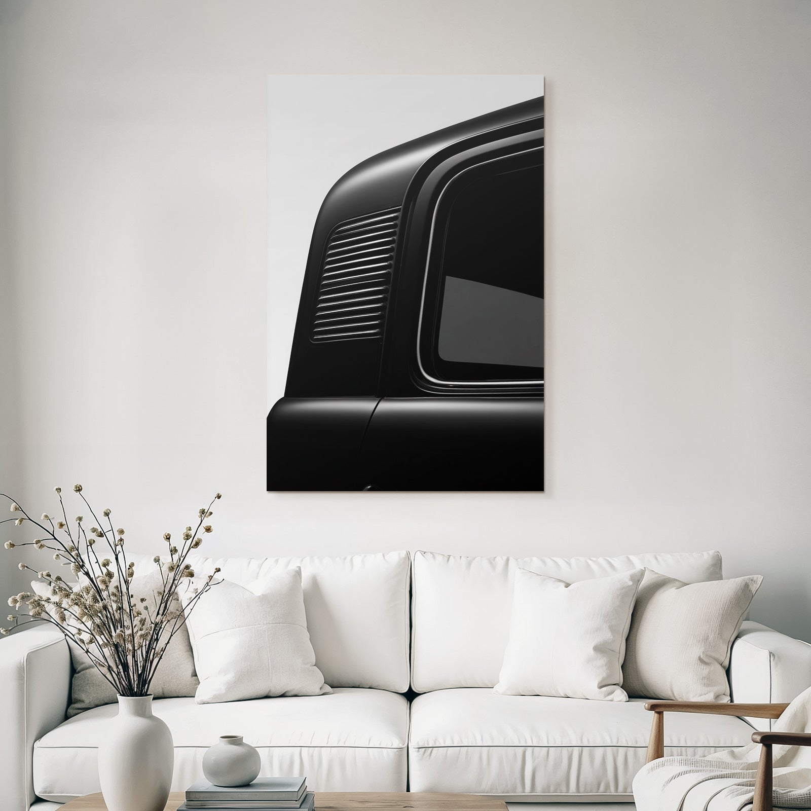 Schwarzes Fahrzeug Detail