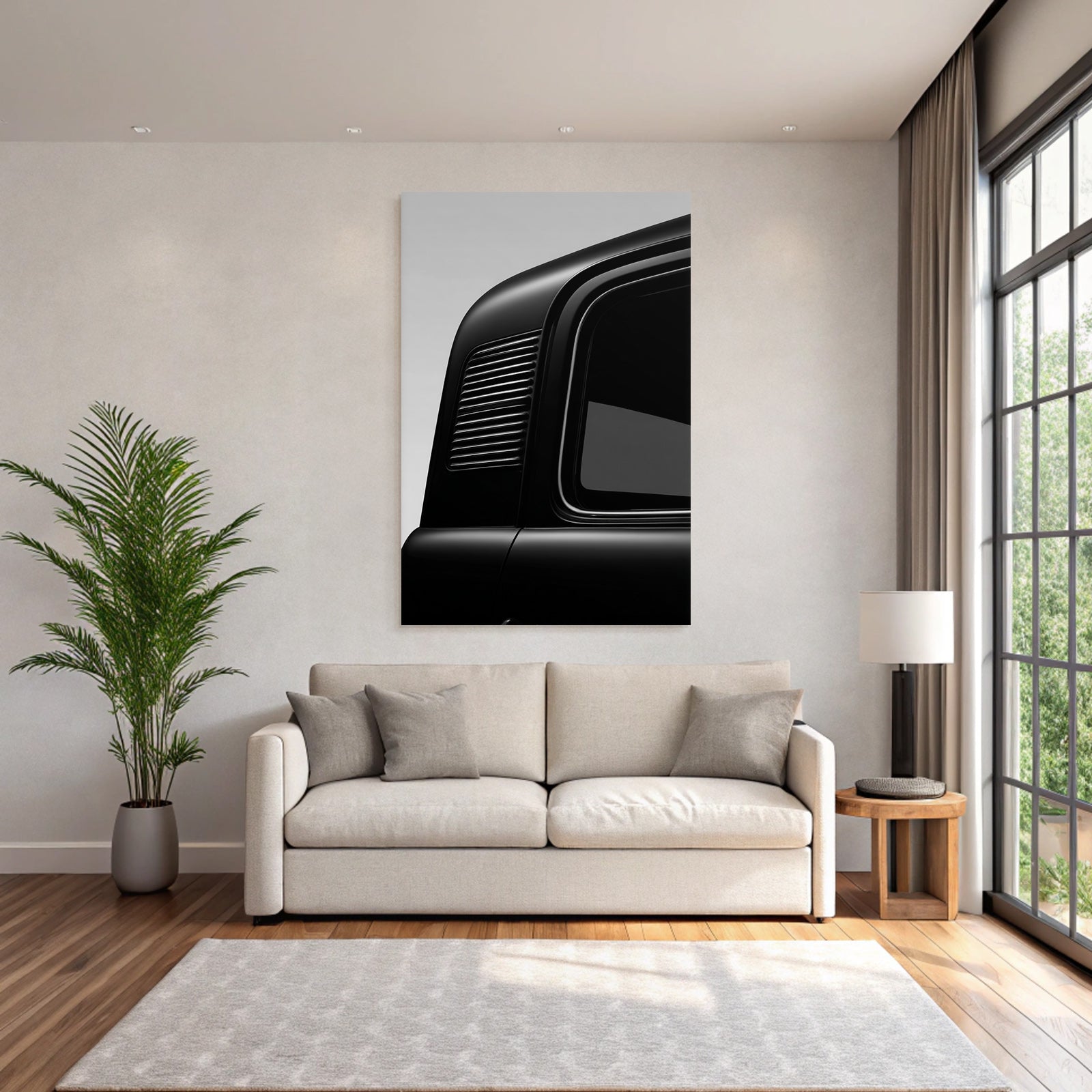 Schwarzes Fahrzeug Detail