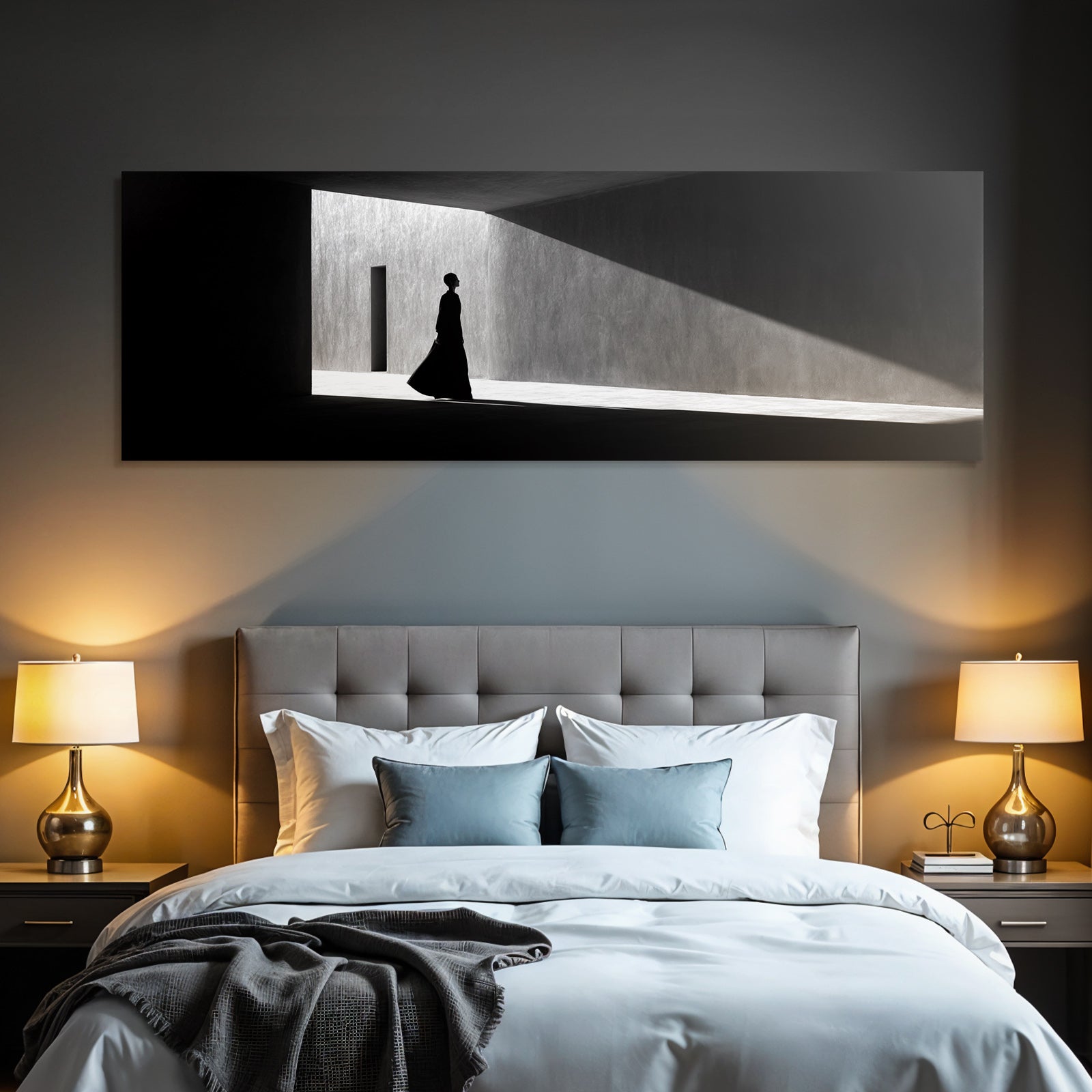 Silhouette Einer Person Gegen Architektonischen Hintergrund