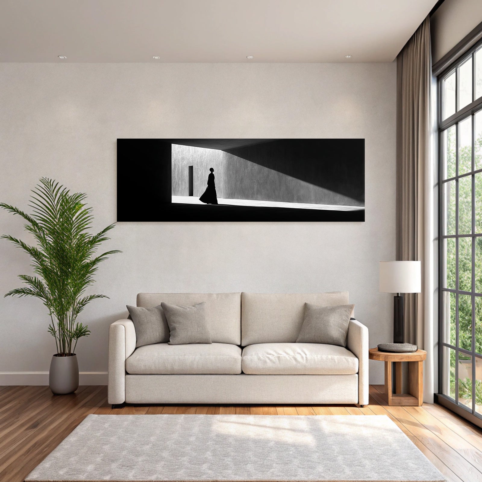 Silhouette Einer Person Gegen Architektonischen Hintergrund