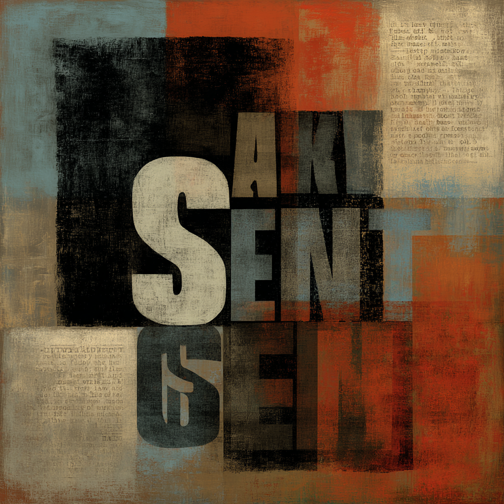 Sent Sent Aki Abstrakte Kunst | Typografische Kunst | Kunstgattungen