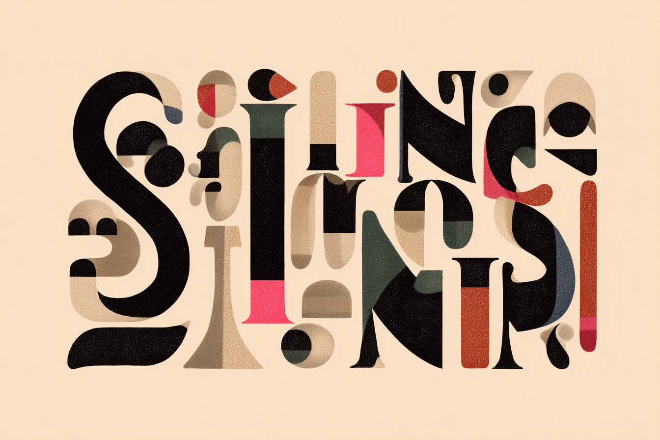 Silence Kunst Abstrakt Design | Typografische Kunst | Kunstgattungen