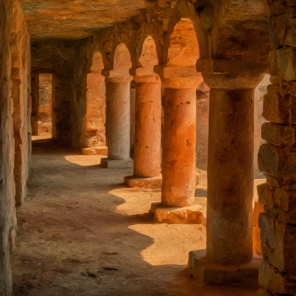 Malerischer Flur Mit Historischen Säulen | UNESCO Weltkulturerbe | Laender und Reisen