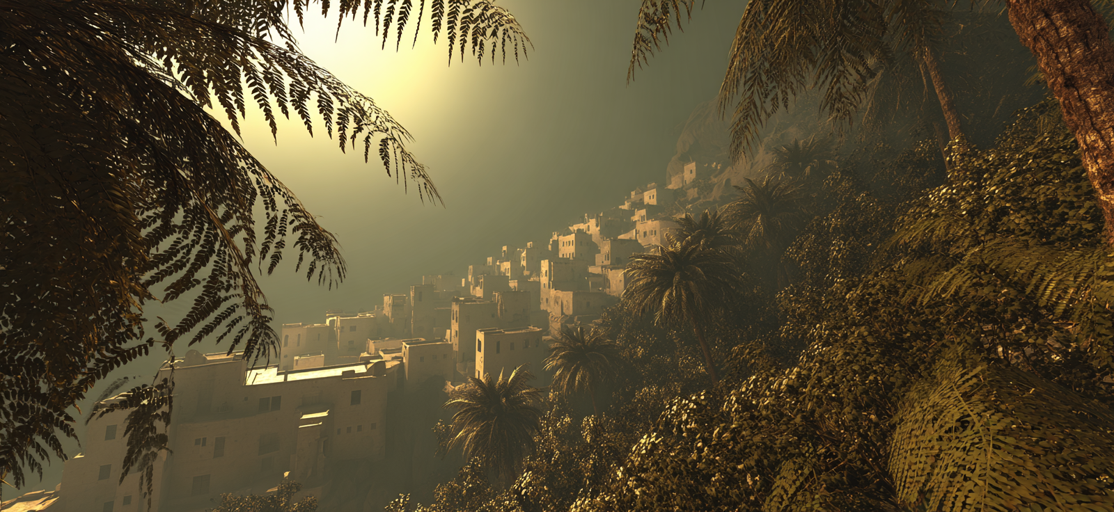 Siedlung In Gruner Berglandschaft Bei Abendlicht | UNESCO Weltkulturerbe | Laender und Reisen