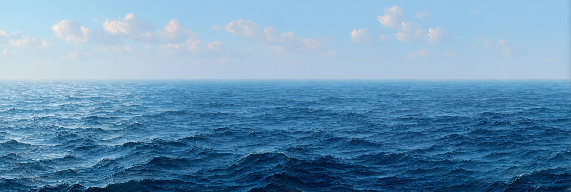 Ruhiger Meeresblick Mit Sanften Wellen Unter Einem Klaren Blaün Himmel | Seen und Unterwasserwelten | Landschaften