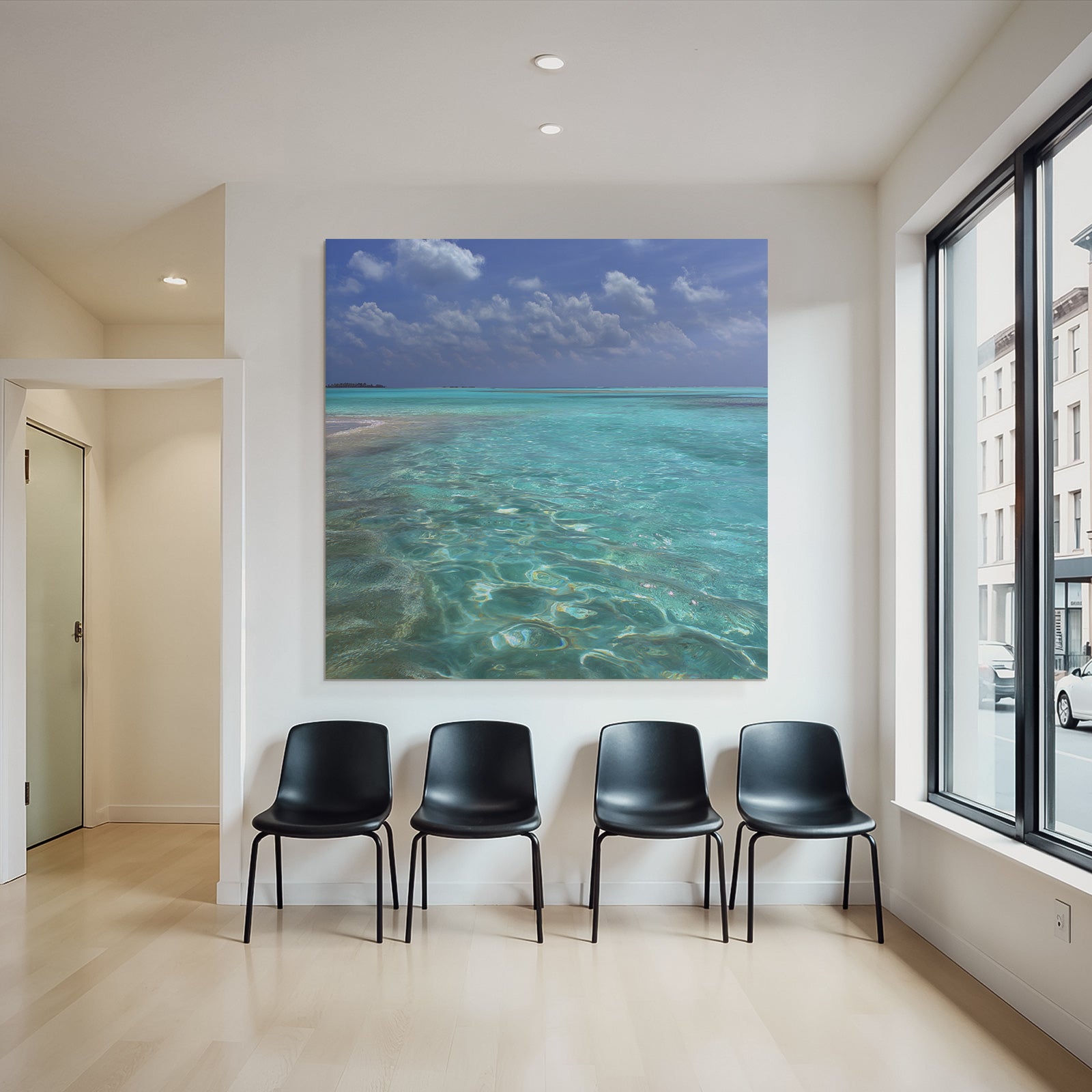 Tropischer Strand Seascape Blaür Himmel Klares Wasser