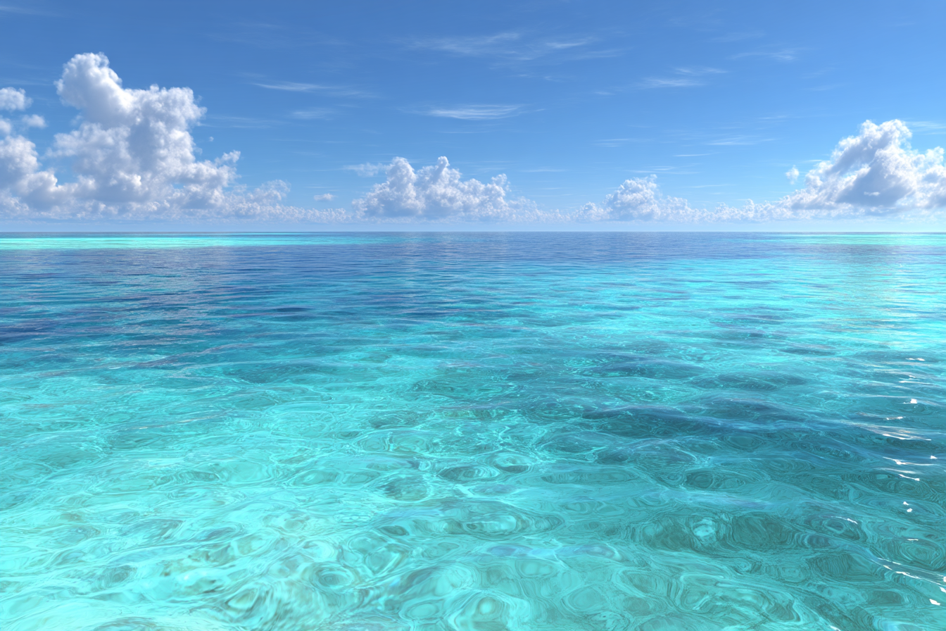 Klares Wasser Strahlender Himmel Tropisches Szenario | Seen und Unterwasserwelten | Landschaften