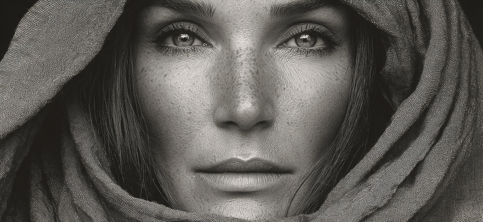 Schwarz Weiss Porträt Von Einer Person | Frauen und Maenner | Menschen und Emotionen