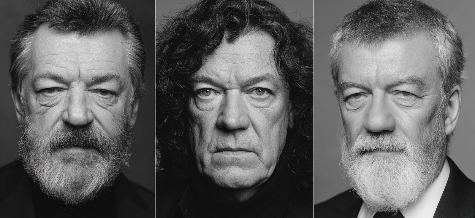 Schwarz Weiss Porträts Von Männern Mit Seriösen Ausdrücken | Frauen und Maenner | Menschen und Emotionen