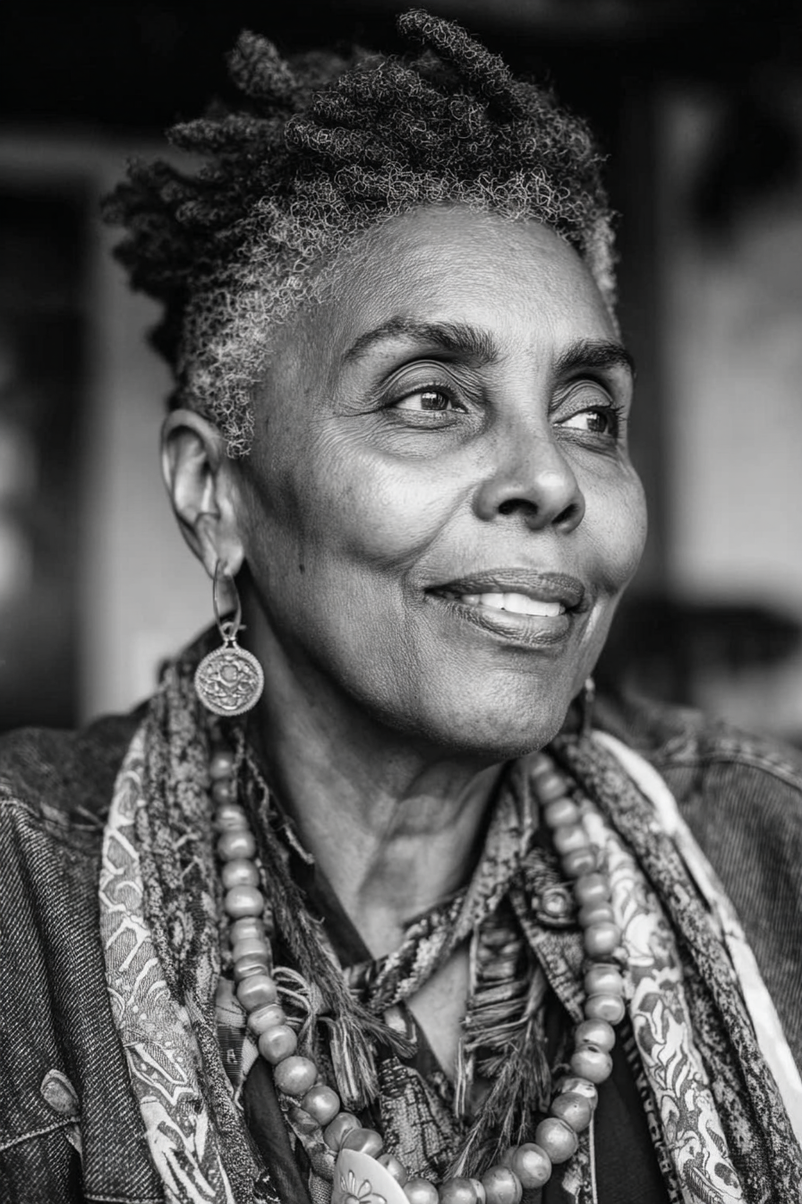 Schwarzweiss Portrait Einer Frau Mit Juwelen Und Selbstbewusstem Blick | Portraets | Menschen und Emotionen