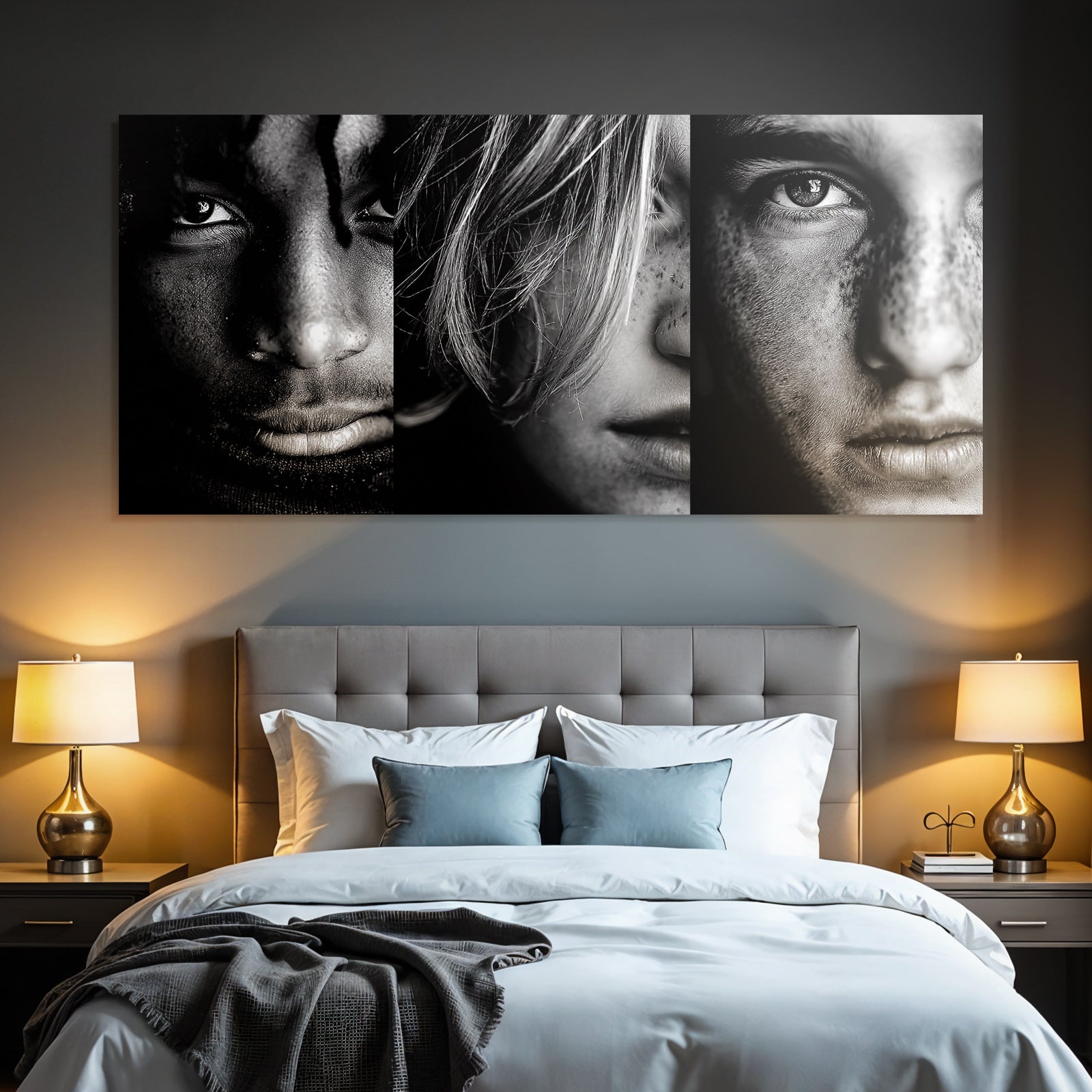 Schwarz Weiss Portraits Face Ausdrücke Individualität