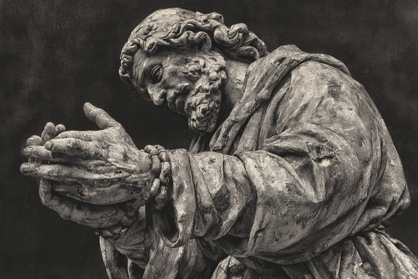 Statü Hands Clasped Religious Historical Figure Sculture Art | Portraets | Menschen und Emotionen