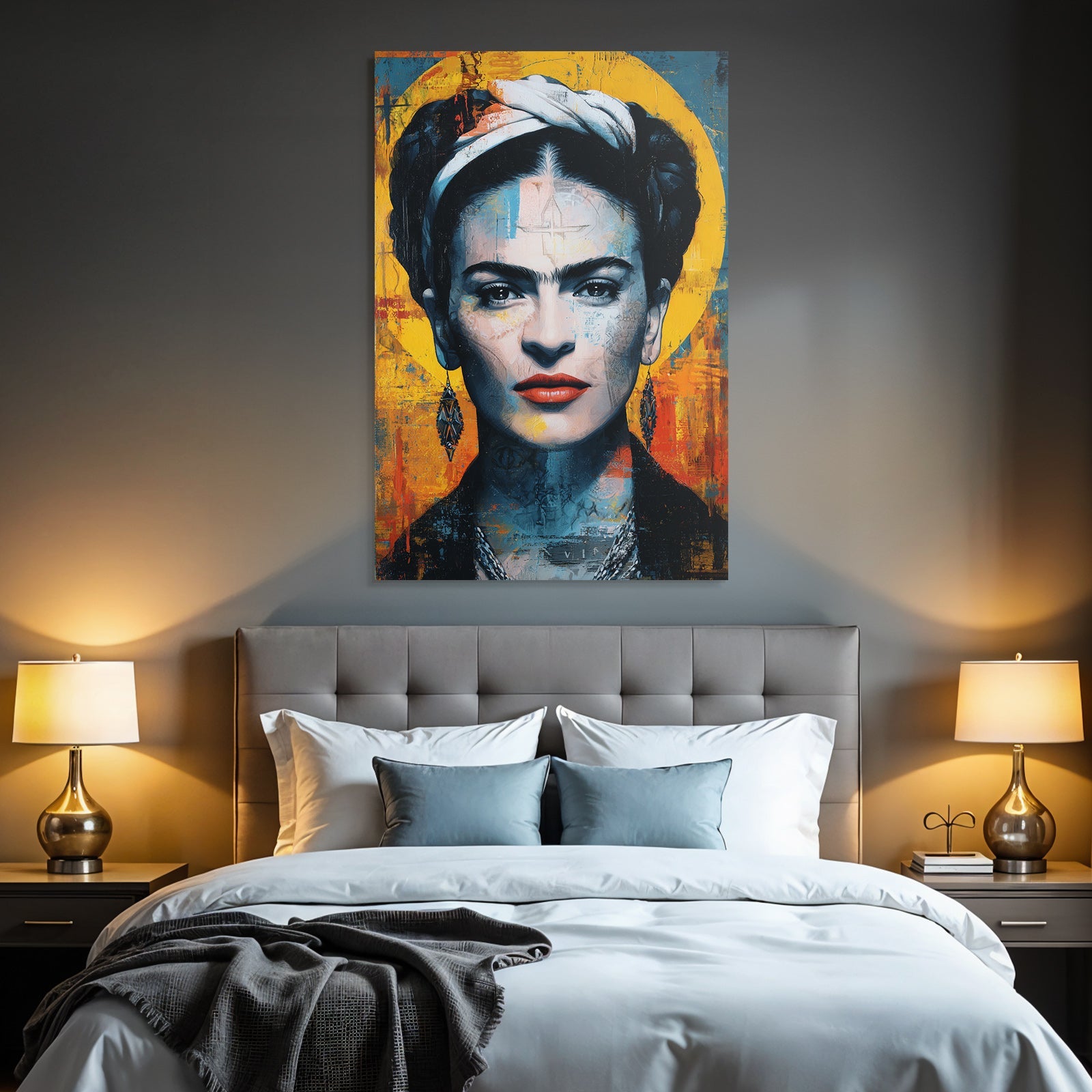 Stylisierte Portrait Einer Frau Mit Jewelery Und Bold Makeup