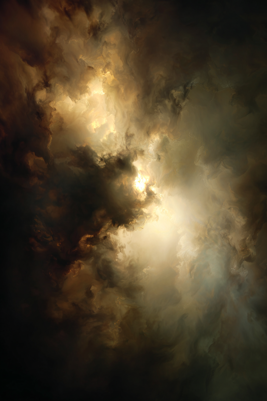 Schwebende Kosmische Nebelwolken Im Lichtspiel | Himmel und Wolken | Natur