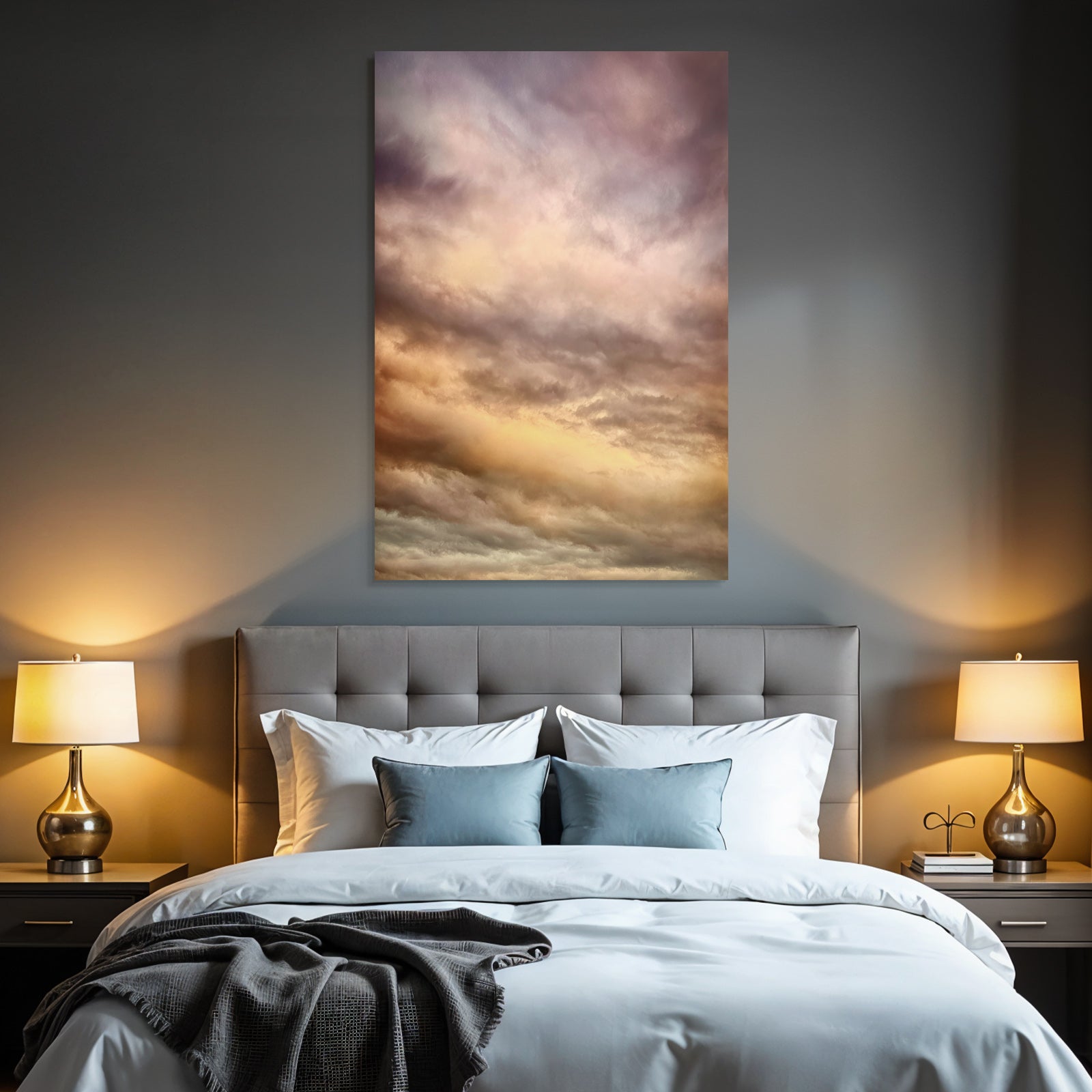 Sunset Sky With Purple And Orange Clouds