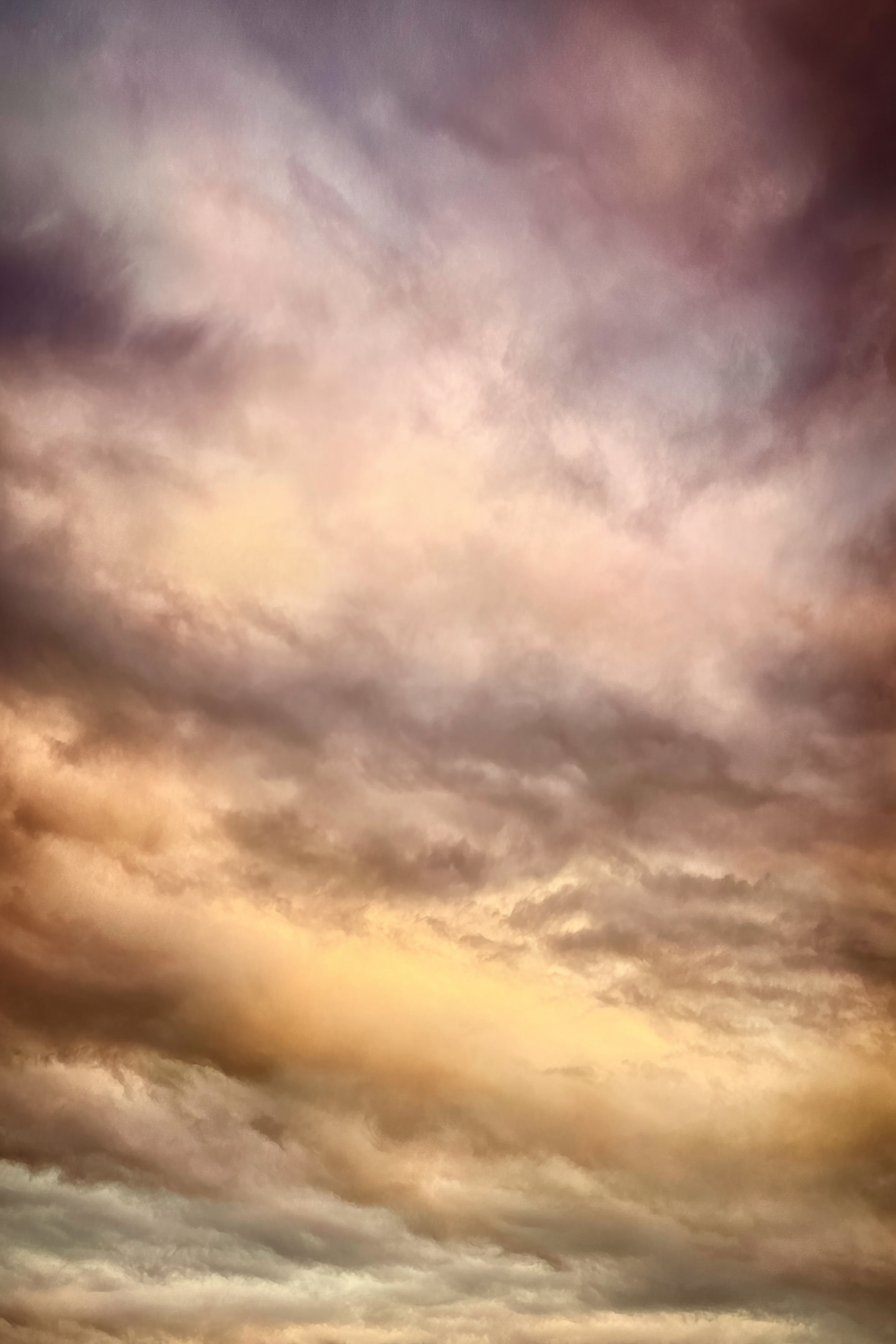 Sonnenuntergang Himmel Mit Lila Und Orangen Wolken | Himmel und Wolken | Natur