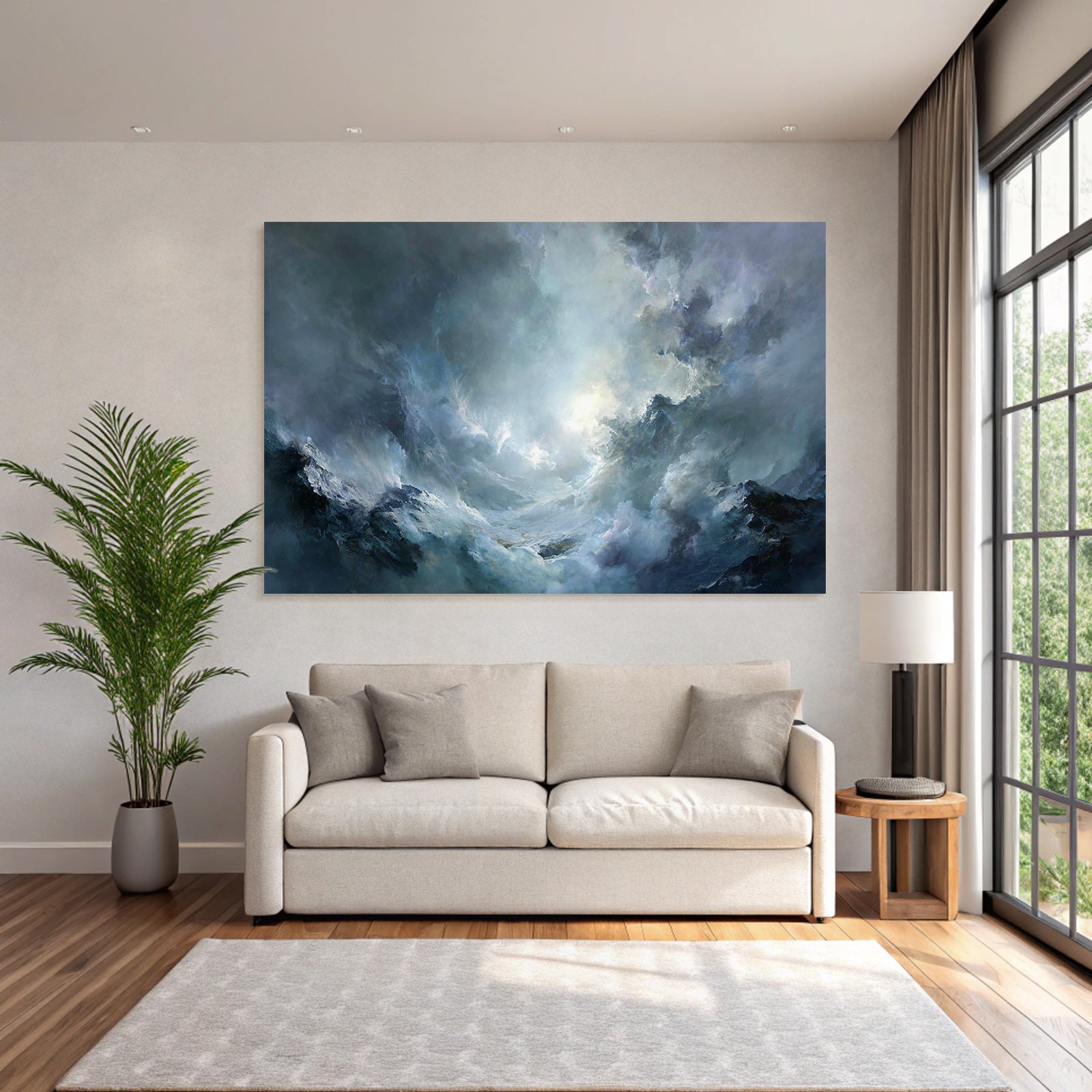 Storm Clouds and Wild Waves