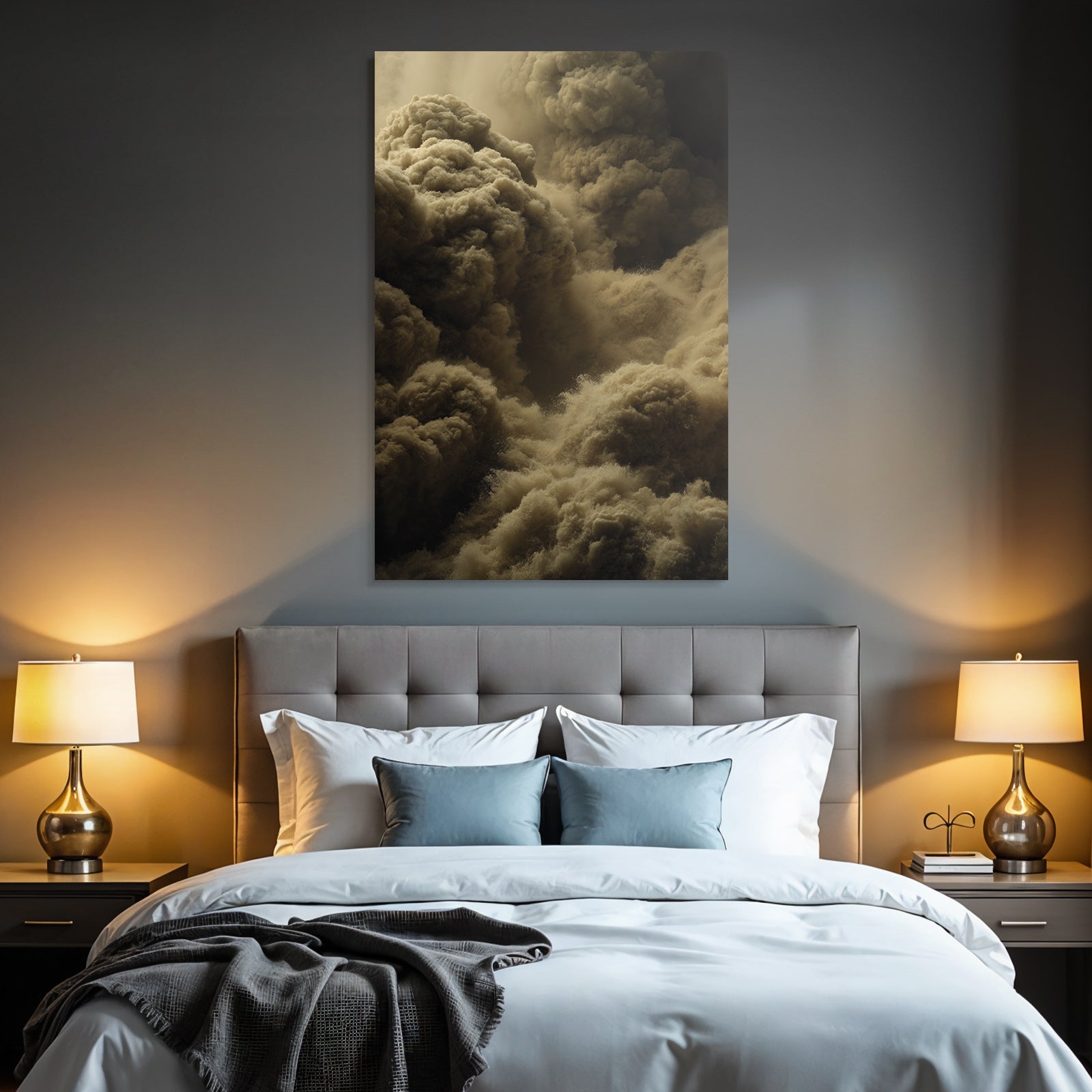 Dust cloud with turbulent movement
