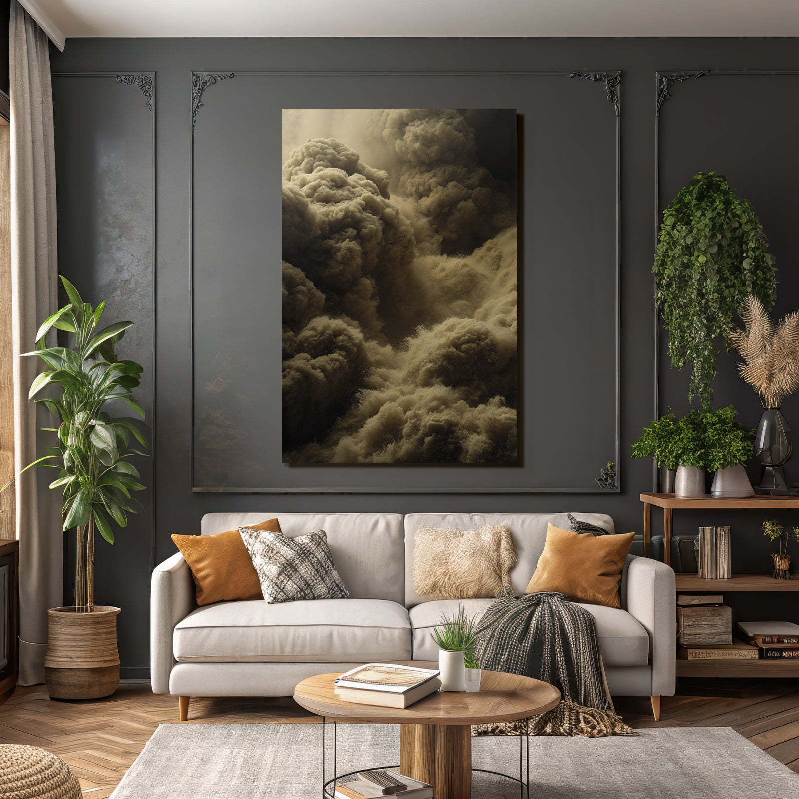 Dust cloud with turbulent movement