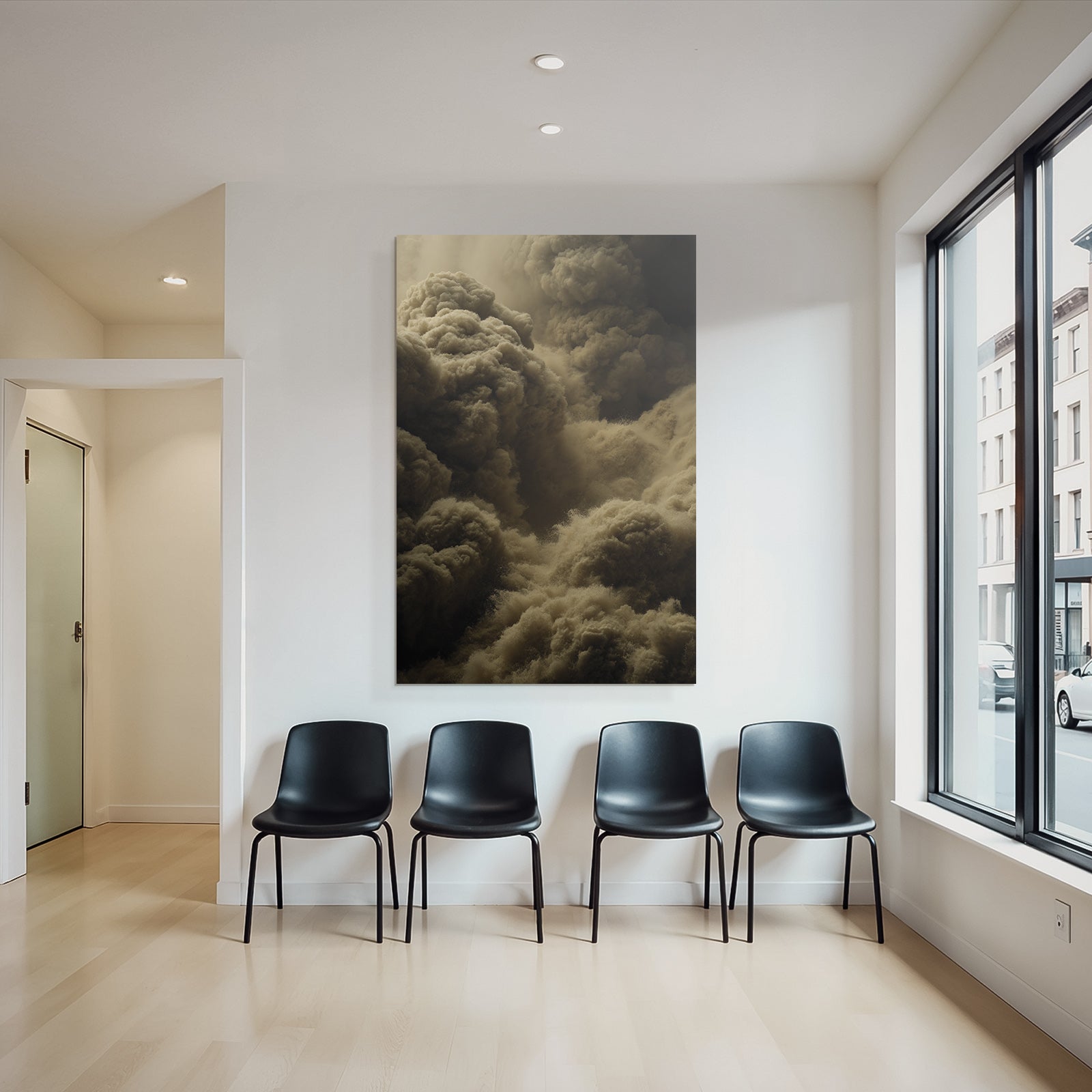 Dust cloud with turbulent movement